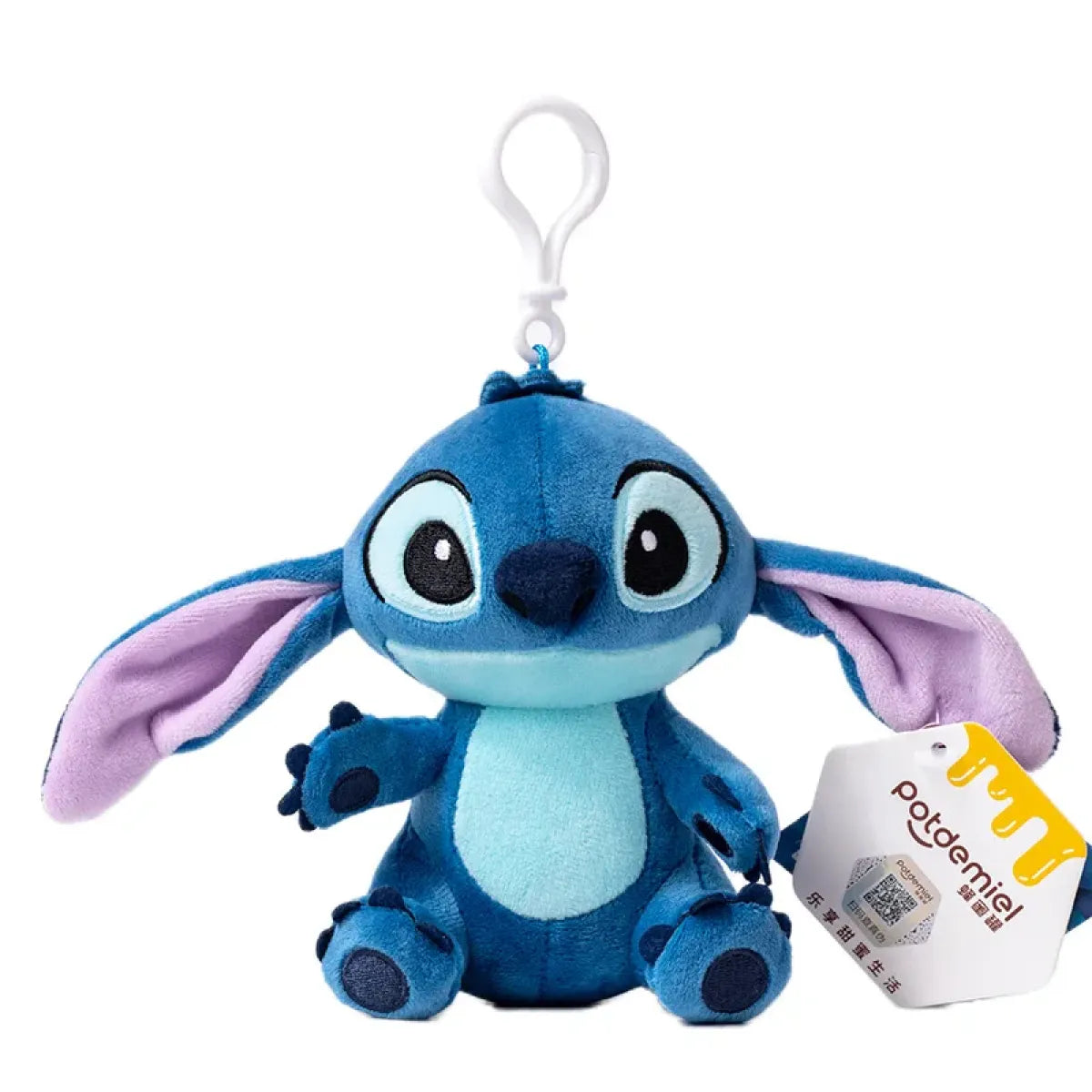12cm Kawaii Stitch Plush Keychain – Blue & Purple Bag Charm Accessory